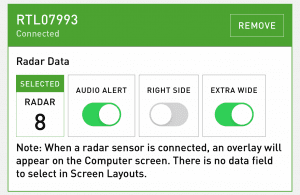 Garmin Varia Settings in Cadence