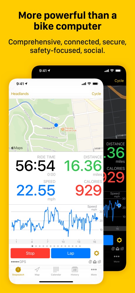 Cyclemeter screenshot