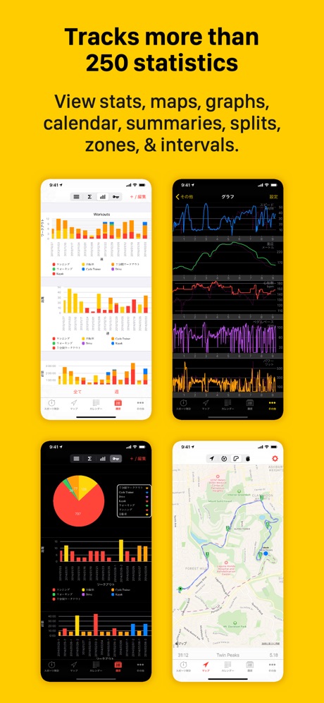 Cyclemeter screenshot showing stats