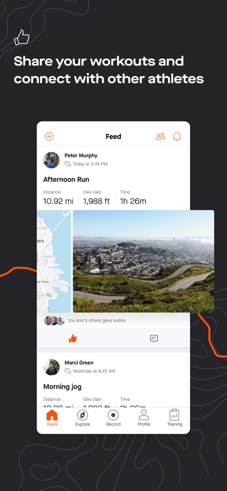 Strava screenshot showing sharing