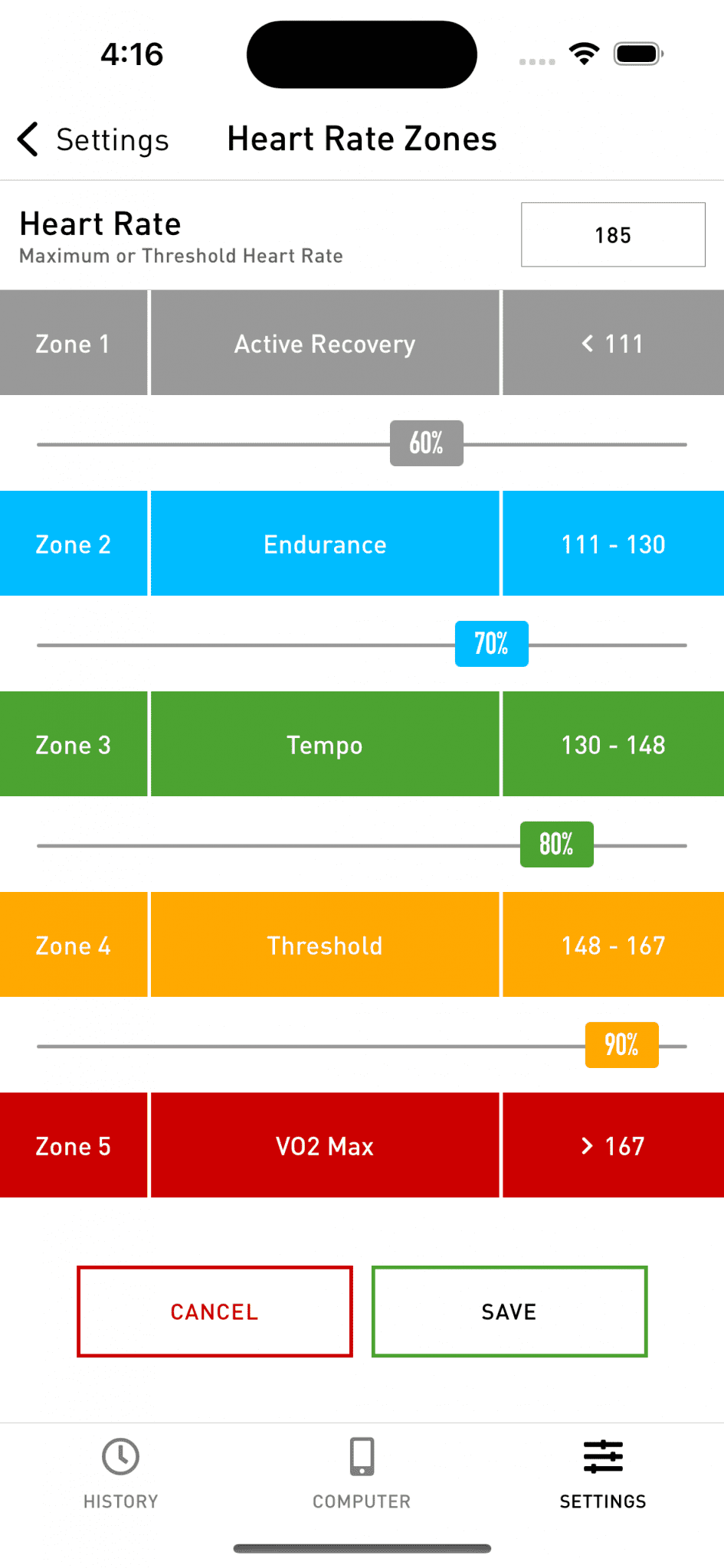 Cadence 1.7.8 adds Custom Heart Rate and Power Zones and More