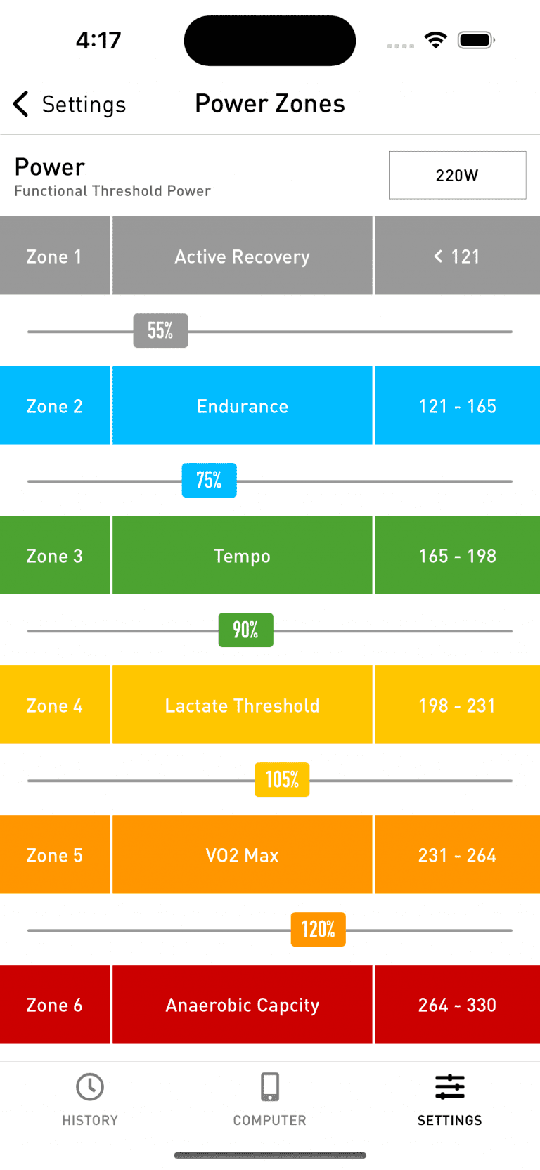 Cadence 1.7.8 adds Custom Heart Rate and Power Zones and More