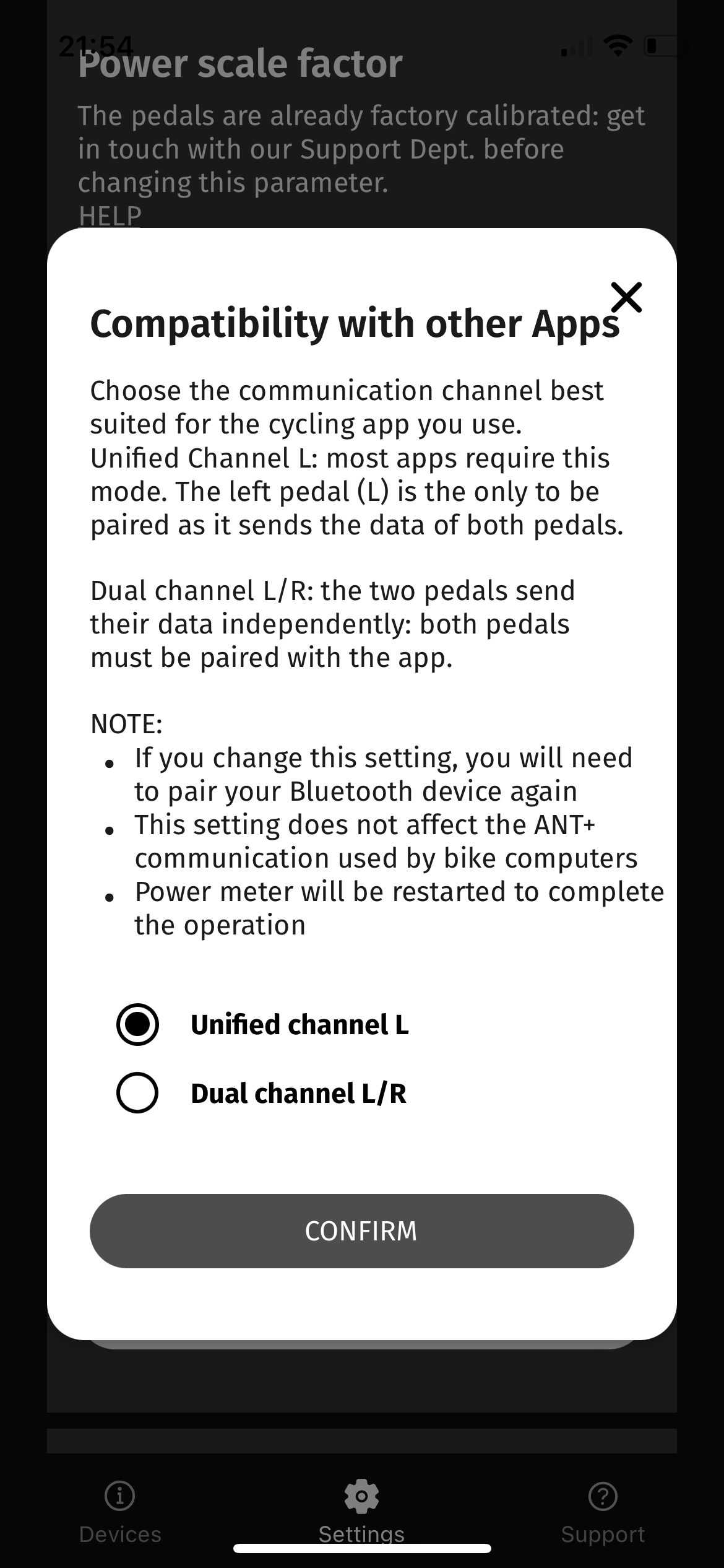 Why do my Favero Assioma Power Meter Pedals only show half power? Cadence